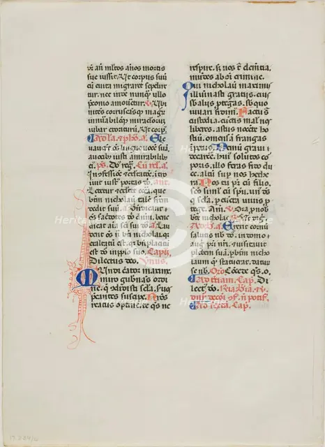 Illuminated Manuscript Leaf, c. 1450. Creator: Unknown.