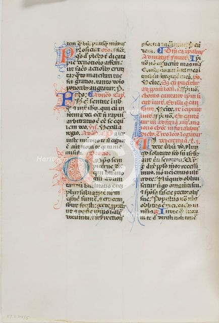 Illuminated Manuscript Leaf, c. 1450. Creator: Unknown.