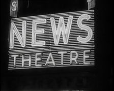 Illuminated Sign. Sign Reads: News Theatre 1931. Creator: British Pathe Ltd