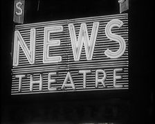 Illuminated Sign. Sign Reads: News Theatre 1931. Creator: British Pathe Ltd