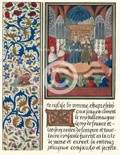 Illuminated page, with bordering, c1480 (1905). Artist: Unknown.