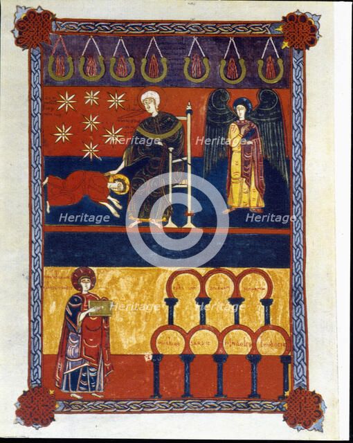 Illuminated page in Beatus of Don Fernando and Doña Sancha, based on 'Comments to the apocalypse'…