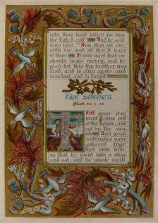 Illuminated Parable: The Sower, c. 1936. Creators: Robert Stewart, James Gross