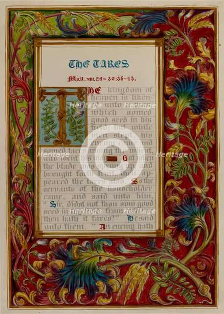 Illuminated Parable: The Tares, c. 1936. Creators: Robert Stewart, James Gross.