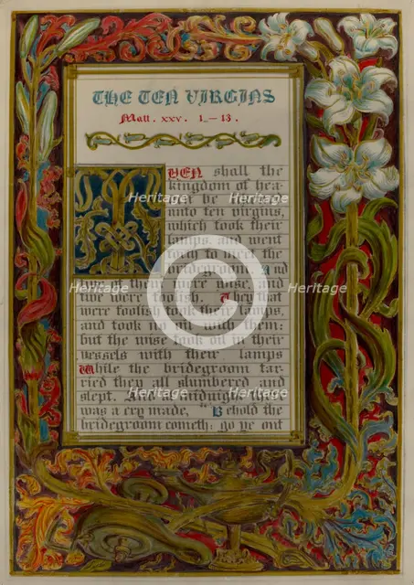 Illuminated Parable: The Ten Virgins, c. 1936. Creators: Robert Stewart, James Gross.
