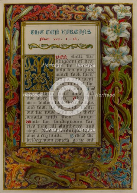 Illuminated Parable: The Ten Virgins, c. 1936. Creators: Robert Stewart, James Gross.