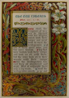 Illuminated Parable: The Ten Virgins, c. 1936. Creators: Robert Stewart, James Gross