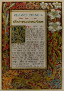 Illuminated Parable: The Ten Virgins, c. 1936. Creators: Robert Stewart, James Gross