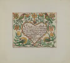 Illuminated Psalm, c. 1939. Creator: Emma M. Krumrine