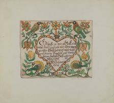Illuminated Psalm, c. 1939. Creator: Emma M. Krumrine