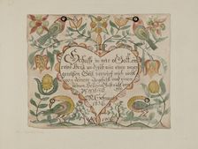 Illuminated Psalm, c. 1939. Creator: Elmer R. Kottcamp