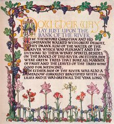 Illuminated Text From The Pilgrim's progress c1920. Artist: Marta Bowerley