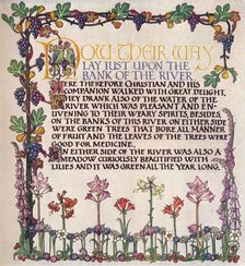Illuminated Text From The Pilgrim's progress c1920. Artist: Marta Bowerley