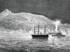 Illumination of Gibraltar in honour of the Prince of Wales...1876. Creator: Unknown