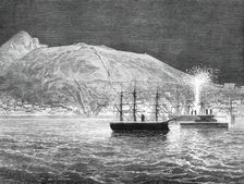 Illumination of Gibraltar in honour of the Prince of Wales...1876. Creator: Unknown