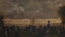 Illumination of Place Louis-XV on the occasion of the birth of the Dauphin, in October 1781. Creator: Unknown