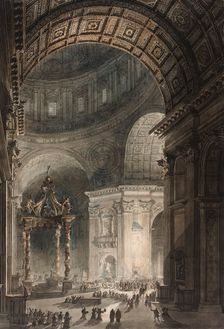 Illumination of the Cross in St. Peter's on Good Friday, 1787. Creators: Giovanni Battista Piranesi, Louis Jean Desprez