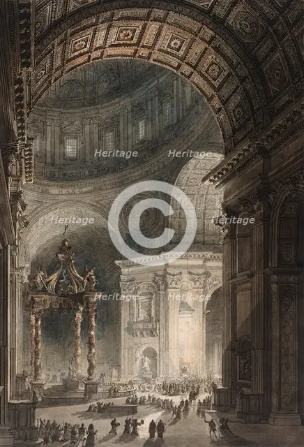 Illumination of the Cross in St. Peter's on Good Friday, 1787. Creators: Giovanni Battista Piranesi, Louis Jean Desprez.