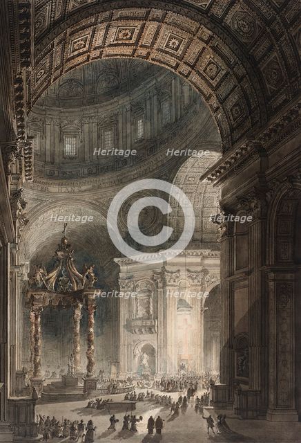 Illumination of the Cross in St. Peter's on Good Friday, 1787. Creators: Giovanni Battista Piranesi, Louis Jean Desprez.
