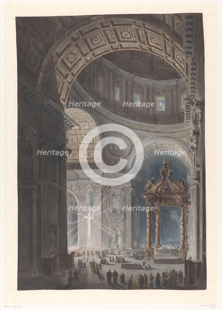 Illumination of the Holy Cross in St. Peter's, 1768-1804. Creator: Francesco Piranesi.