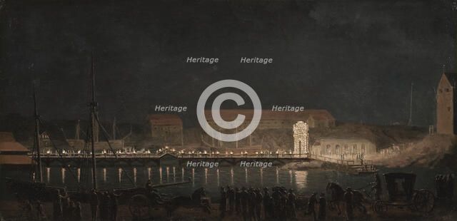 Illumination at Skeps Holmen, c18th century. Creator: Per Hillestrom.