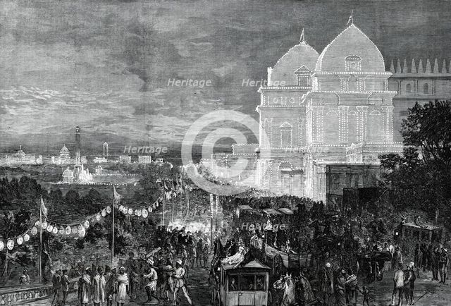 Illuminations at Calcutta in honour of the Prince of Wales...1876. Creator: Unknown.