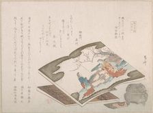 Illustrated Books and an Incense Burner, 19th century., 19th century. Creator: Shinsai