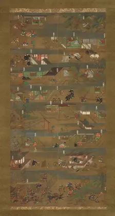 Illustrated Biography of Prince Shotoku (Shotoku Taishi e-den), 14th century. Creator: Unknown