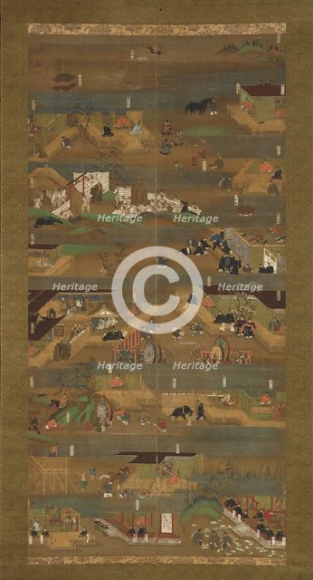 Illustrated Biography of Prince Shotoku (Shotoku Taishi e-den), 14th century. Creator: Unknown.