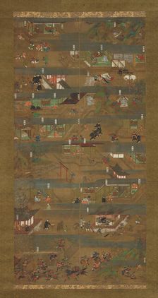 Illustrated Biography of Prince Shotoku (Shotoku Taishi e-den), 14th century. Creator: Unknown