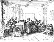 Illustrated handbooks to the picture exhibitions: "The Swiss Village School" by Armand Leleux, 1880. Creator: Unknown