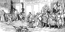 Illustrated handbooks to the picture exhibitions: "Victorious" by J. D. Linton, 1880. Creator: Unknown
