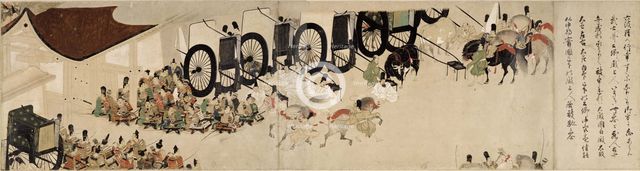 Illustrated Tale of the Heiji Civil War (The Imperial Visit to Rokuhara) 6 scroll, 13th century. Artist: Anonymous  