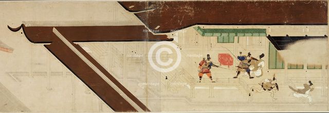 Illustrated Tale of the Heiji Civil War (The Imperial Visit to Rokuhara) 1 scroll, 13th century. Artist: Anonymous  