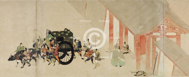 Illustrated Tale of the Heiji Civil War (The Imperial Visit to Rokuhara) 2 scroll, 13th century. Artist: Anonymous  