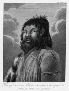 Illustration of an Ainu Man From Esso Island, 1813. Creator: Jegor Skotnikoff