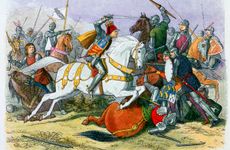 Illustration of Richard III at the Battle of Bosworth, 19th century. Artist: James William Edmund Doyle