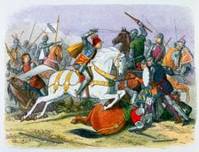 Illustration of Richard III at the Battle of Bosworth, 19th century. Artist: James William Edmund Doyle