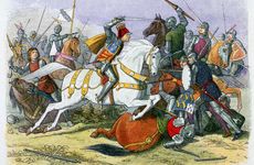 Illustration of Richard III at the Battle of Bosworth, 19th century. Artist: James William Edmund Doyle