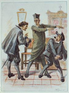 Illustration of the 19th century in El Alguacil alguacilado (The bailiffed bailiff), by Francis…