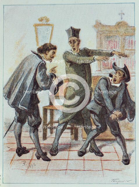 Illustration of the 19th century in 'El Alguacil alguacilado' (The bailiffed bailiff), by Francis…