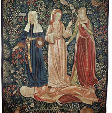 Illustration of the Triumph of death over chastity from Petrarch, 16th century. Creator: Unknown