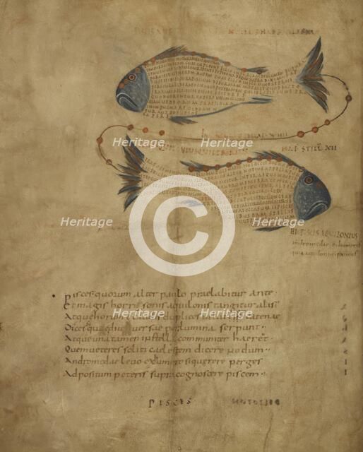 Illustration of the constellation Pisces, c820-840.  Creator: Unknown.