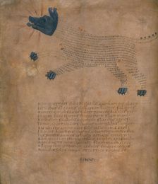 Illustration of the constellation Sirius, with text, c820-840 AD. Creator: Unknown