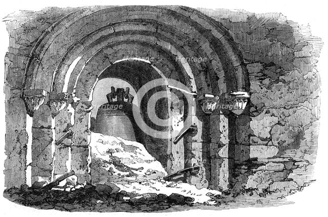 Illustration of the Great Fire at Enschede, by our special artist: doorway of the..., 1862. Creator: Unknown.