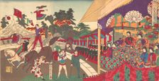 Illustration of the Imperial Excursion to see the Charini's Circus (Charine daik..., November, 1886. Creator: Chikanobu Yoshu