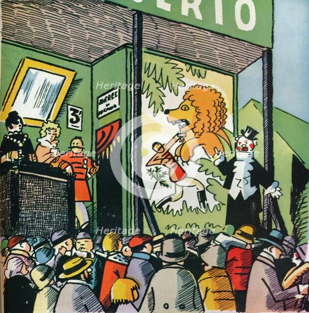 Illustration by Andre Helle from Fables de la Fountaine, 1922, (1929). Artist: Andre Helle