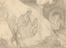 Illustration (Escape to Egypt?), 1940/1944. Creator: Ján Novák