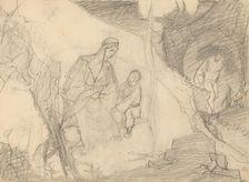 Illustration (Escape to Egypt?), 1940/1944. Creator: Ján Novák