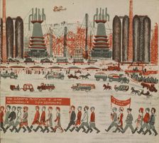Illustration for the children's book Kuznets Metallurgical Combine: A Socialist Giant, 1932